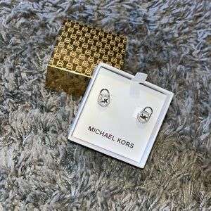 Michael kors silver earrings